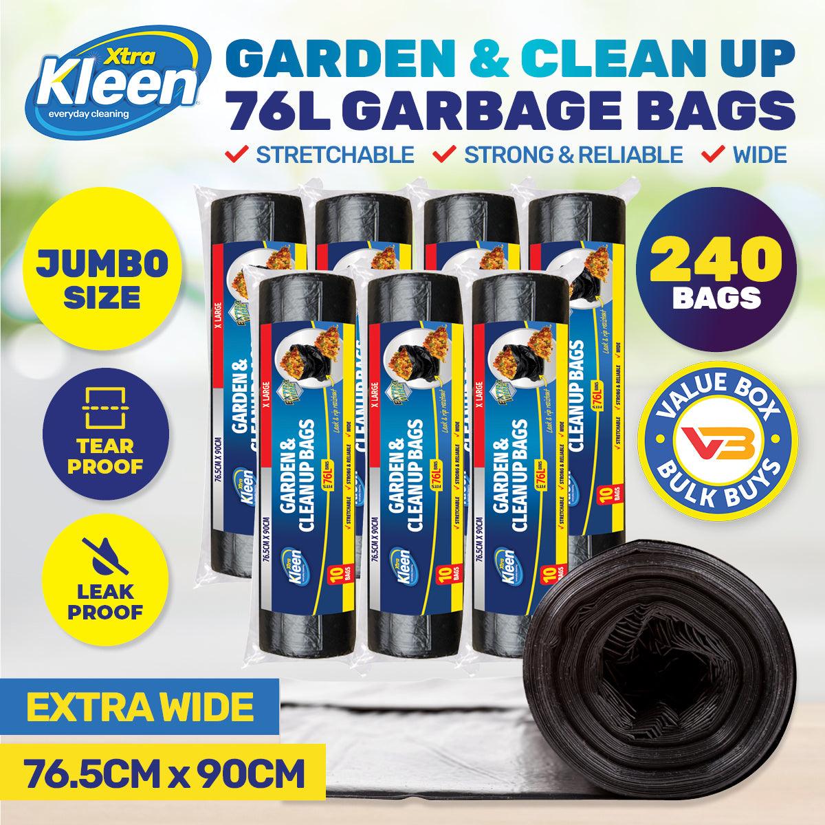 Xtra Kleen 240PCE 76L Garbage Bin Liners Tear & Leak Proof 76.5 x 90cm - John Cootes