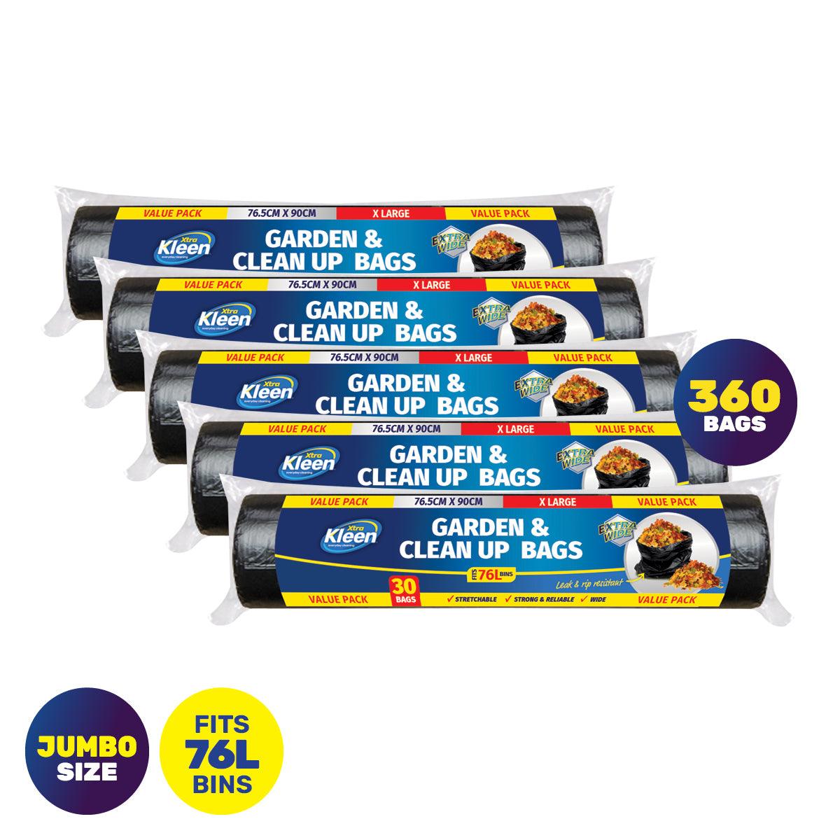 Xtra Kleen 360PCE 76L Garbage Bin Liners Tear & Leak Proof 76.5 x 90cm - John Cootes