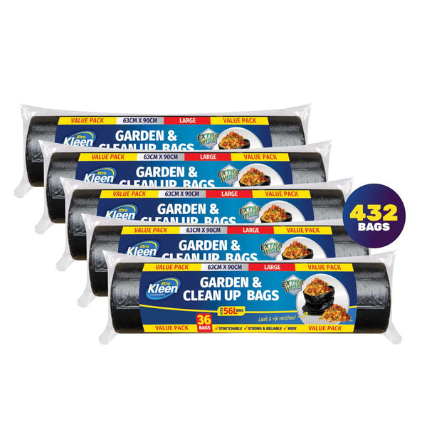 Xtra Kleen 432PCE 56L Garbage Bin Liners Large Tear & Leak Proof 63 x 90cm - John Cootes