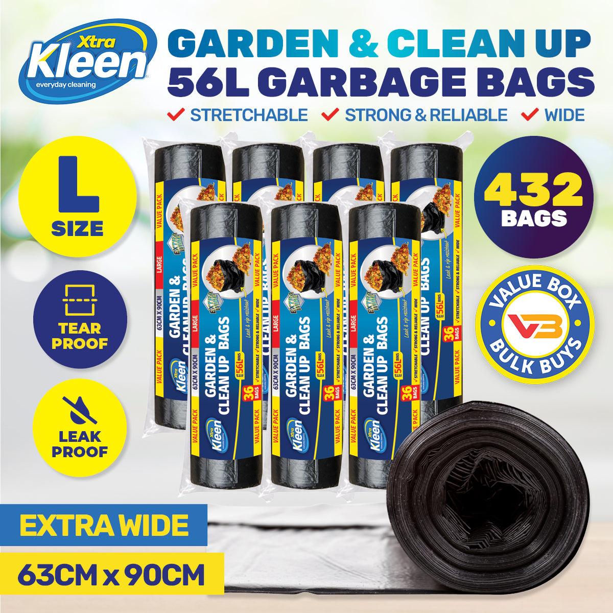 Xtra Kleen 432PCE 56L Garbage Bin Liners Large Tear & Leak Proof 63 x 90cm - John Cootes