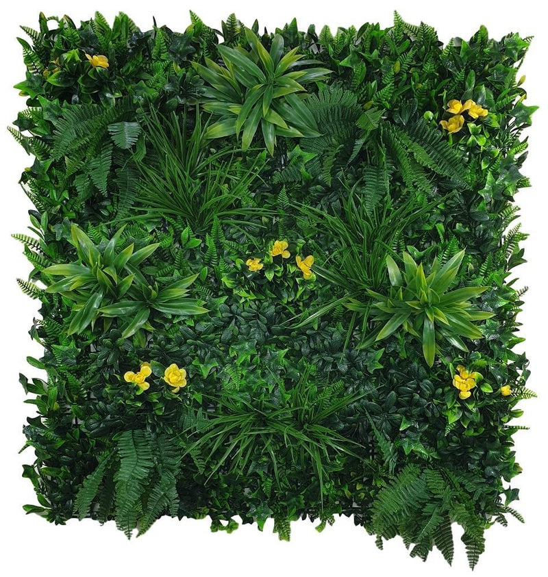 Yellow Rose Vertical Garden / Green Wall UV Resistant 100cm x 100cm - John Cootes