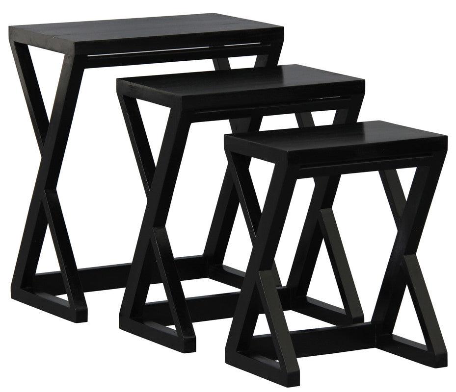 Z Style Nest of Table (Black) - John Cootes